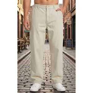 EMS Eastern Mountain Sports Ripstop Cargo Hiking Pants Men's 34R Khaki Outdoor